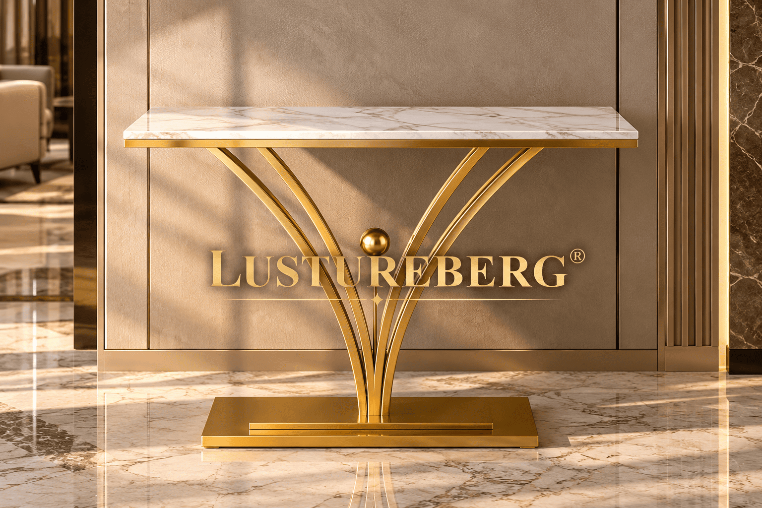 LB CN 04 - Golden Arc Console Table