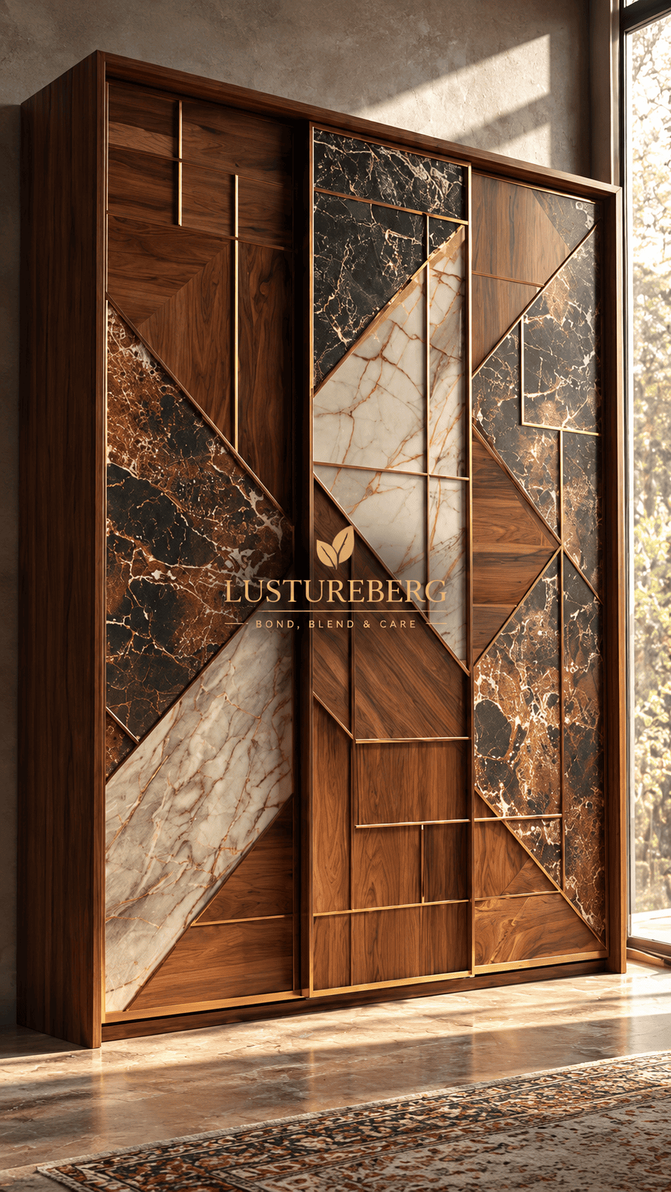 LB W AL-17 - Geometric Luxe Wardrobe